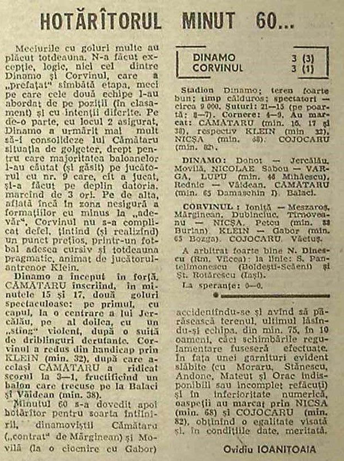 Cronicile celor șase meciuri confirmă dezvăluirile lui Benone Dohot de la GSP Live