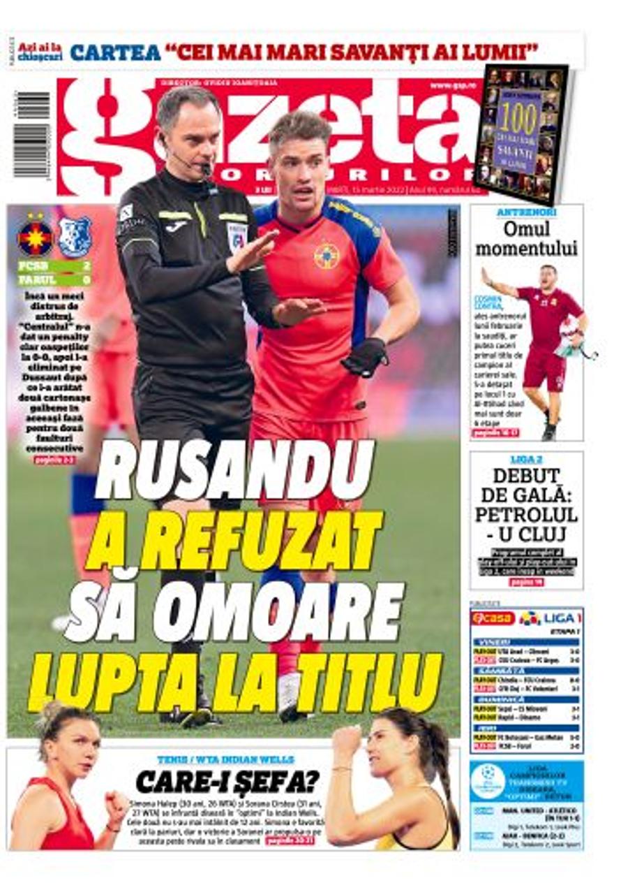 Ce scrie azi Gazeta Tiradă în direct: „Furt, furt, japcă mondială, ce vrei să spun?!” + verdictul lui Porumboiu la deciziile lui Rusandu