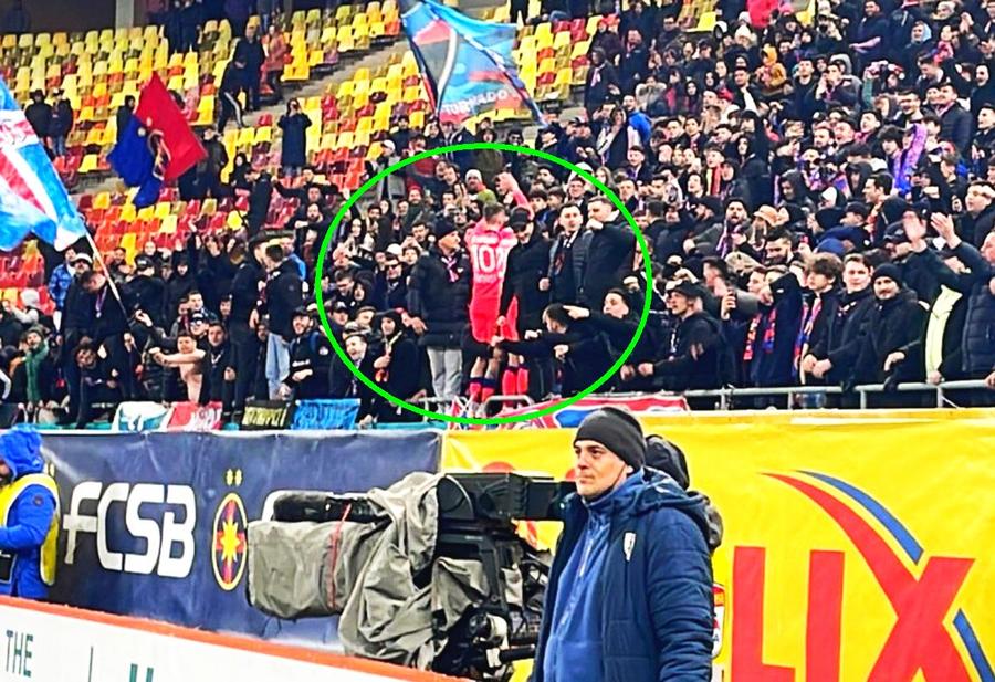 FOTO: Captură @Digi Sport Ce au făcut Tănase și Oaidă, fotbaliștii huliți de ultrași, imediat după FCSB - Farul
