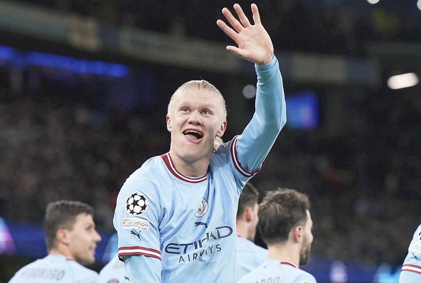 Erling Haaland a înscris de 5 ori în Manchester City - RB Leipzig // foto: Imago Images