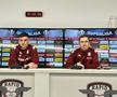 Marian Aioani și Lucian Ionescu la conferința de presă a clubului Rapid