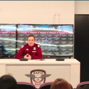 Cristiano Bergodi, Lucian Ionescu și Daniel Niculae (dreapta) la conferința de presă a clubului Rapid