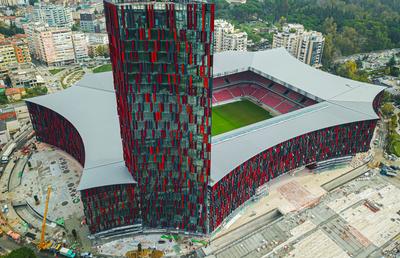 Stadion-octogon în centrul Capitalei, cu un turn de 112 metri! Imagini unice cu proiectul finalizat în 2019