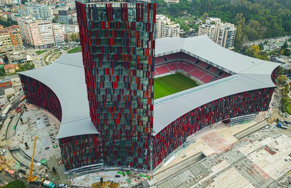 Stadion-octogon în centrul Capitalei, cu un turn de 112 metri! Imagini unice cu proiectul finalizat în 2019