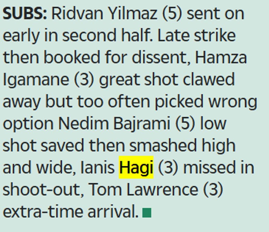Corigent! Ianis Hagi, note de 3, 4 și 5 în presa internațională după penalty-ul ratat în Rangers - Fenerbahce