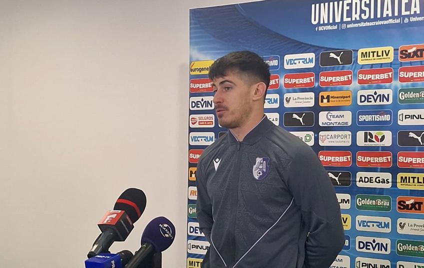 Cătălin Căbuz, omul-meciului Craiova - FC Argeș, la zona mixtă