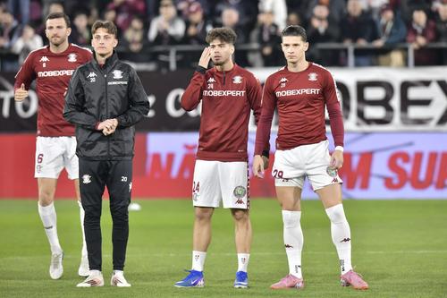Lars Kramer, Andrei Șucu, Andrei Borza și Alex Dobre, înaintea derby-ului Rapid - Dinamo // FOTO: Cristi Preda (GSP.ro)