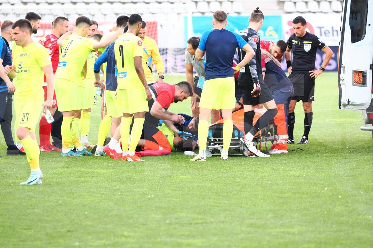 Luca Mihai, accidentat grav în Dinamo - Poli Iași