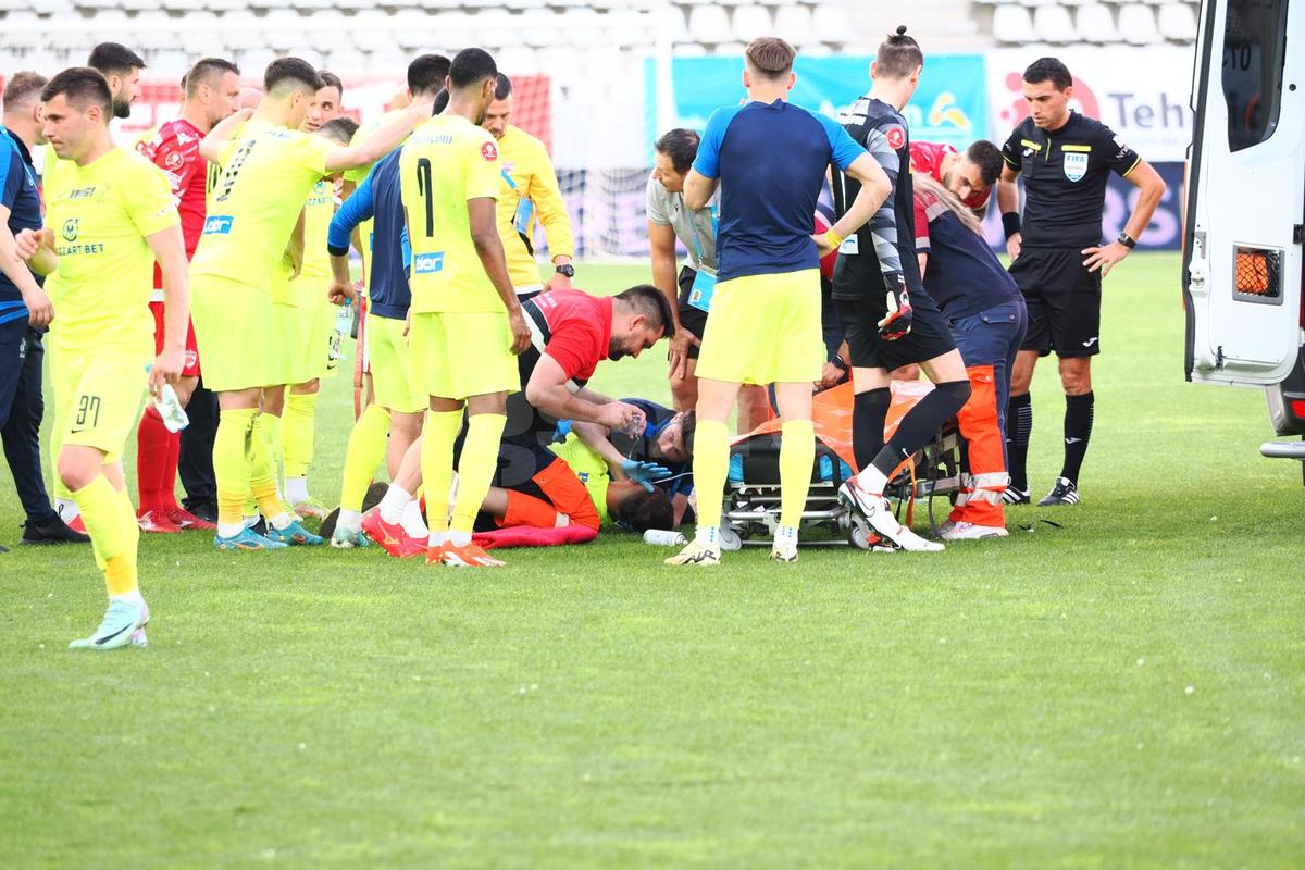 Luca Mihai, accidentat grav în Dinamo - Poli Iași