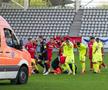 Momentul în care ambulanța a ajuns lângă Luca Mihai Foto: Ionuț Iordache (gsp.ro)