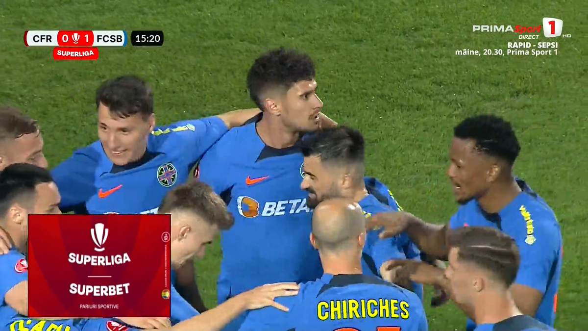 Gol fabulos marcat de Florinel Coman în CFR Cluj - FCSB » Are mai multe reușite din lovituri libere decât din penalty-uri!