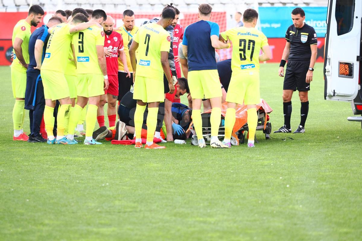 Luca Mihai, accidentat grav în Dinamo - Poli Iași