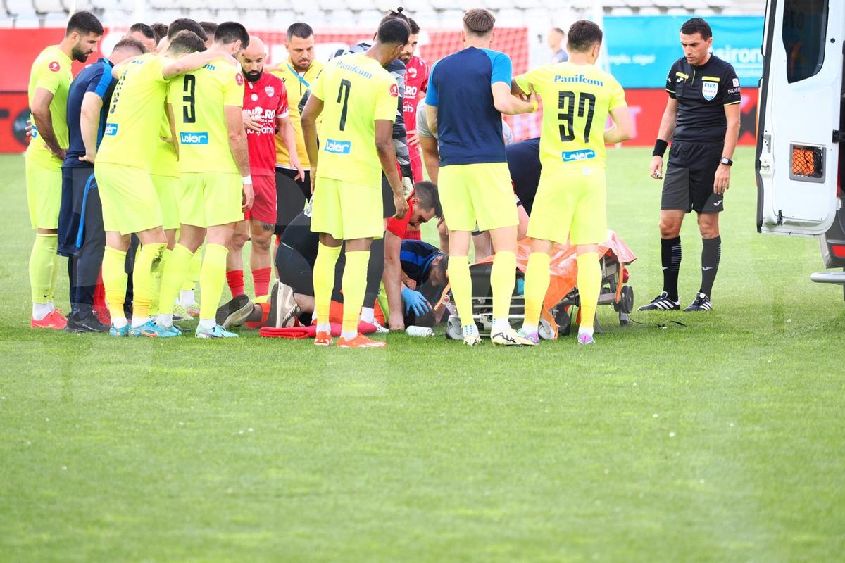Luca Mihai, accidentat grav în Dinamo - Poli Iași