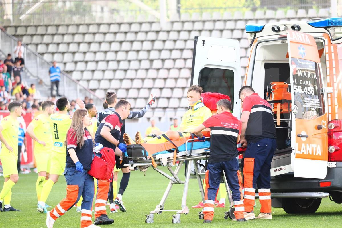 Luca Mihai, accidentat grav în Dinamo - Poli Iași