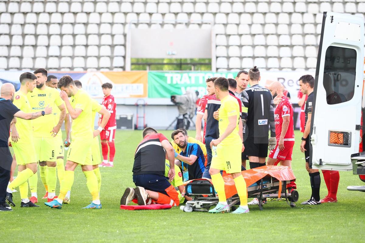Luca Mihai, accidentat grav în Dinamo - Poli Iași