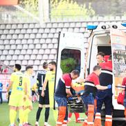 Luca Mihai, accidentat grav în Dinamo - Poli Iași