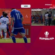 Penalty anulat în Botoșani - FCU Craiova, foto: captură de ecran Prima Sport