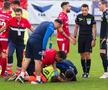 Medicii îi acordă primul ajutor lui Luca Mihai Foto: Ionuț Iordache (gsp.ro)