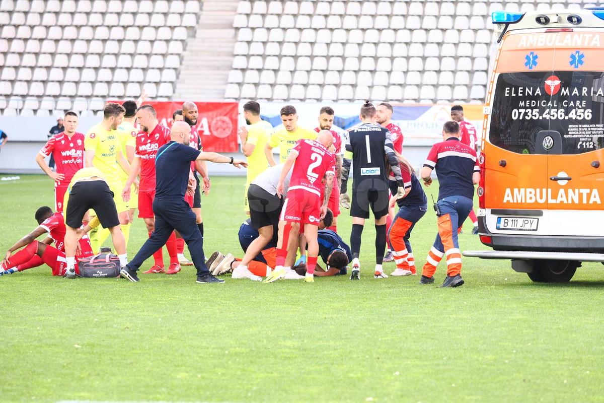 Luca Mihai, accidentat grav în Dinamo - Poli Iași
