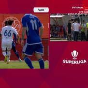 Penalty anulat în Botoșani - FCU Craiova, foto: captură de ecran Prima Sport
