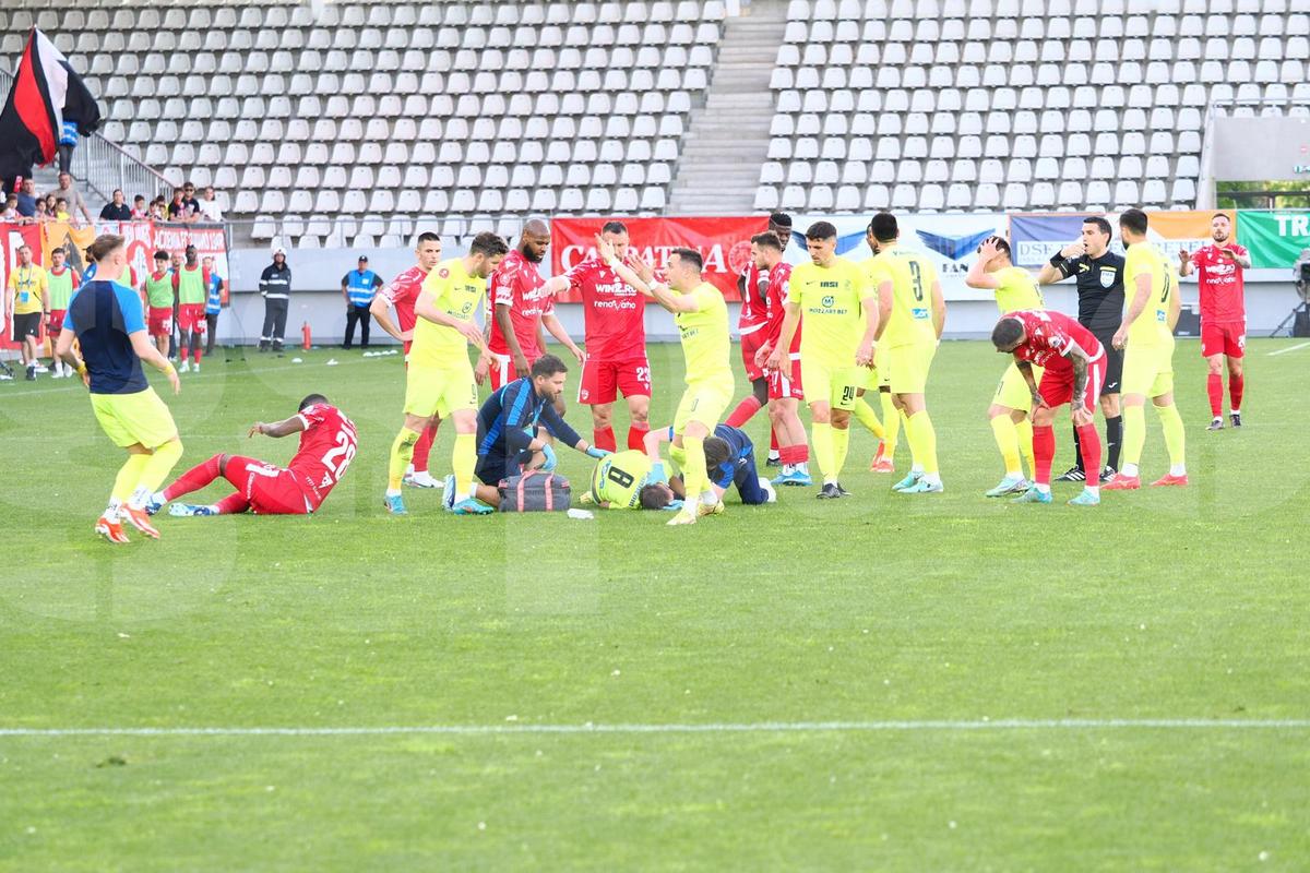 Luca Mihai, accidentat grav în Dinamo - Poli Iași