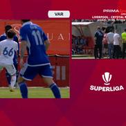 Penalty anulat în Botoșani - FCU Craiova, foto: captură de ecran Prima Sport