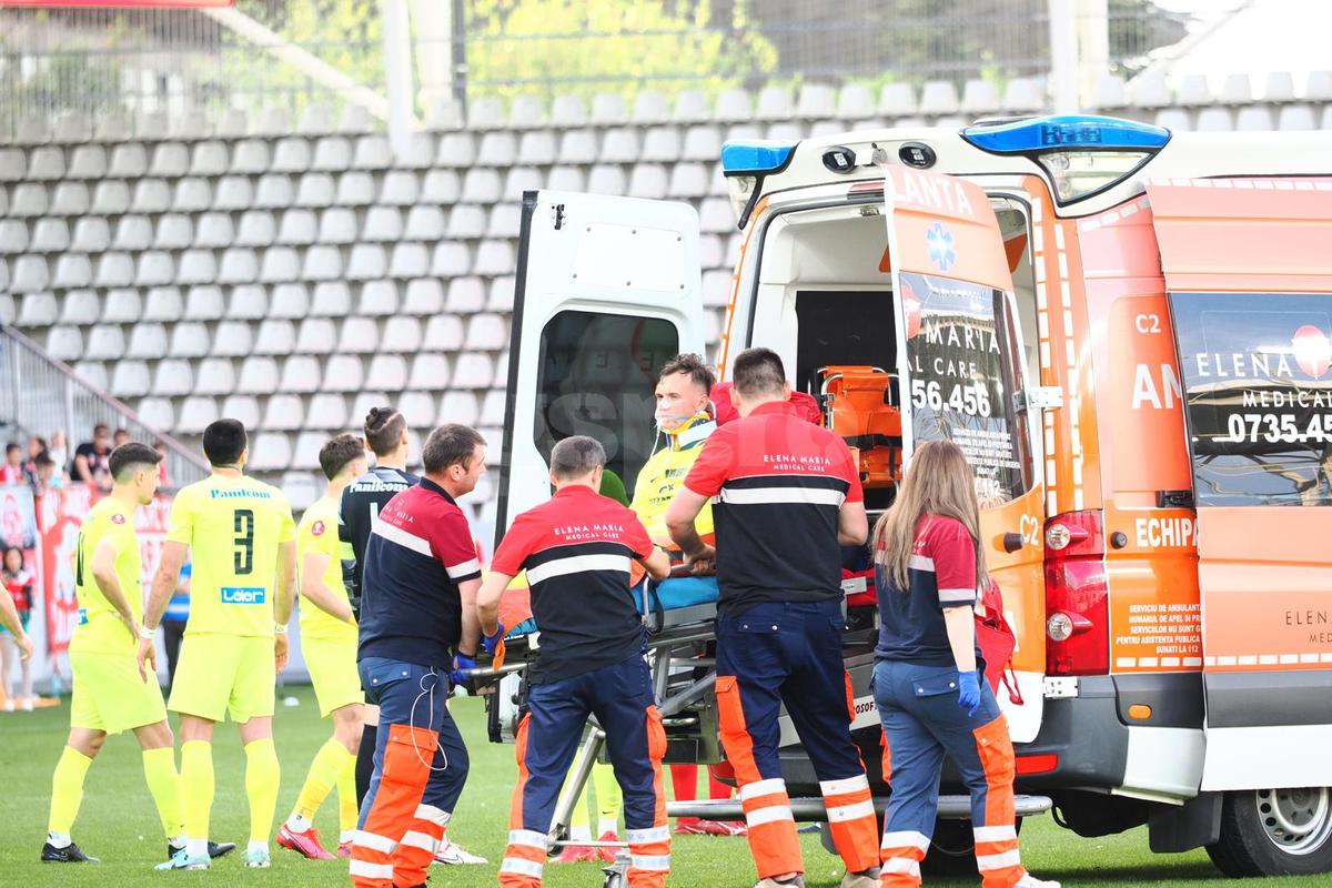 Luca Mihai, accidentat grav în Dinamo - Poli Iași