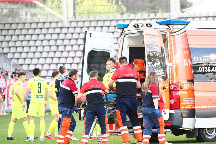 Luca Mihai, accidentat grav în Dinamo - Poli Iași
