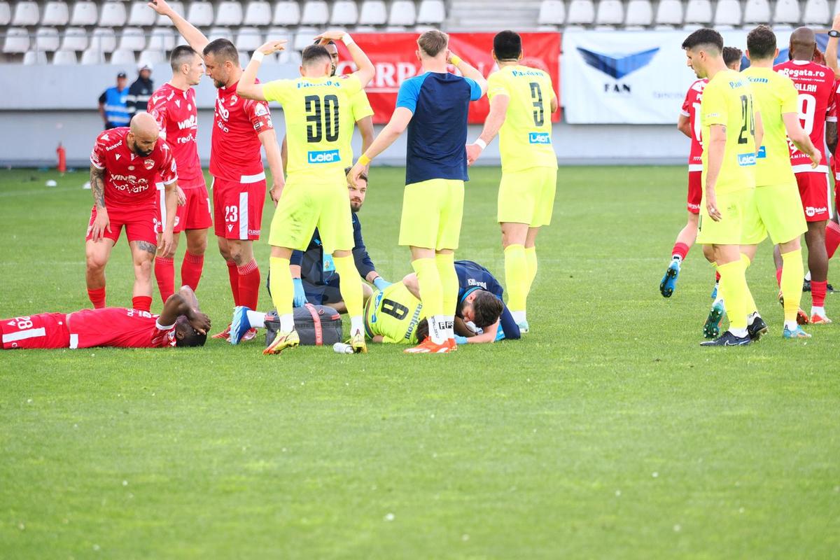 Luca Mihai, accidentat grav în Dinamo - Poli Iași