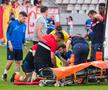 Medicii îi acordă primul ajutor lui Luca Mihai Foto: Ionuț Iordache (gsp.ro)