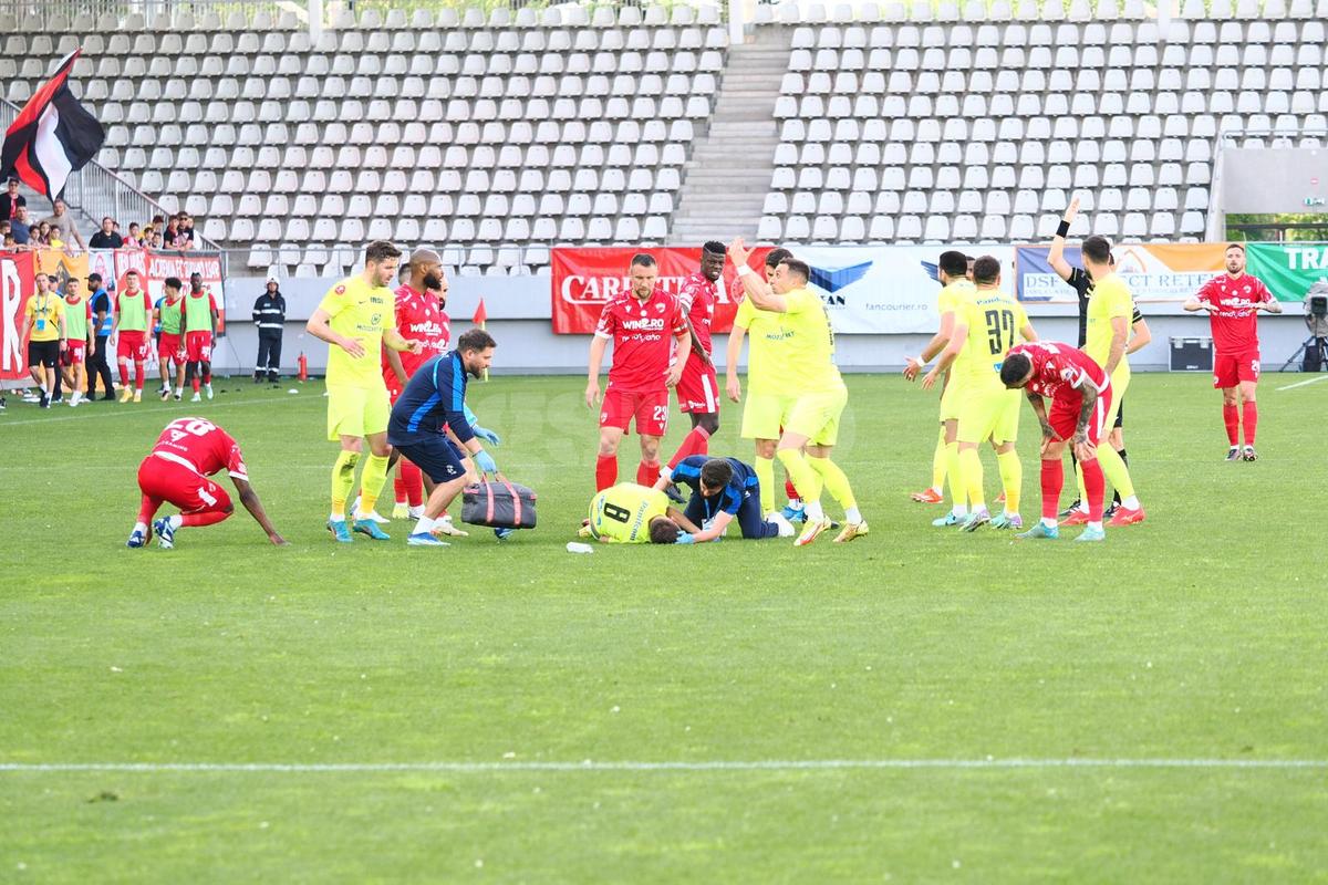 Luca Mihai, accidentat grav în Dinamo - Poli Iași