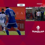 Penalty anulat în Botoșani - FCU Craiova, foto: captură de ecran Prima Sport