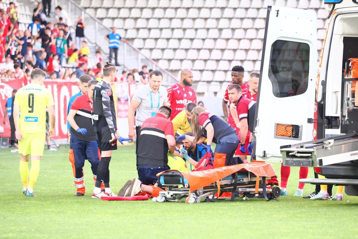 Luca Mihai, accidentat grav în Dinamo - Poli Iași