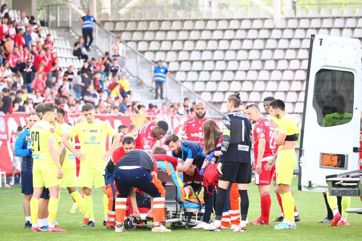 Luca Mihai, accidentat grav în Dinamo - Poli Iași