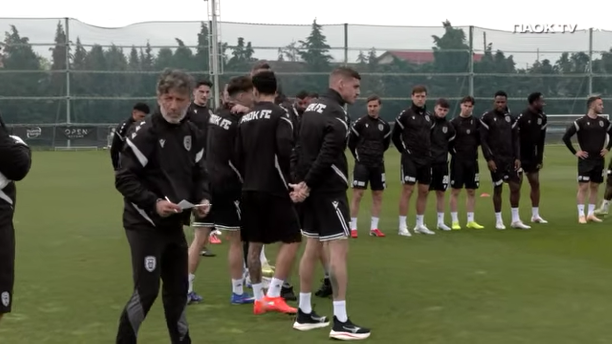 Emoție pură » Imagini de la antrenamentul lui Răzvan Lucescu: cum l-au primit fotbaliștii lui PAOK