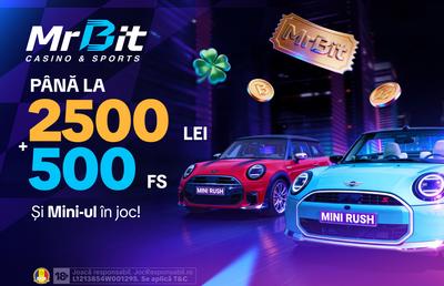 Mini Rush la MrBit: campania cu gadgeturi, rotiri gratuite și două extrageri Mini Cooper