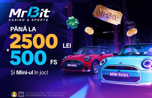 Mini Rush la MrBit: campania cu gadgeturi, rotiri gratuite și două extrageri Mini Cooper