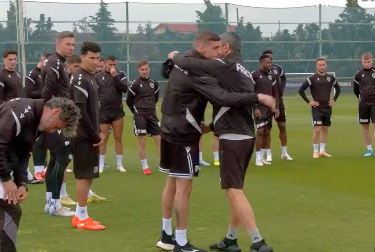Emoție pură » Imagini de la antrenamentul lui Răzvan Lucescu: cum l-au primit fotbaliștii lui PAOK