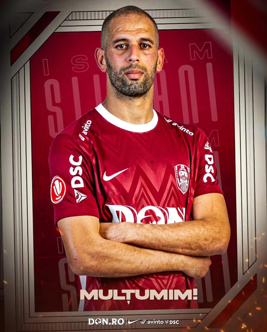 CFR Cluj a anunțat despărțirea de Islam Slimani // foto: Facebook CFR Cluj OUT de la CFR Cluj! Au rupt contractul în timpul sezonului