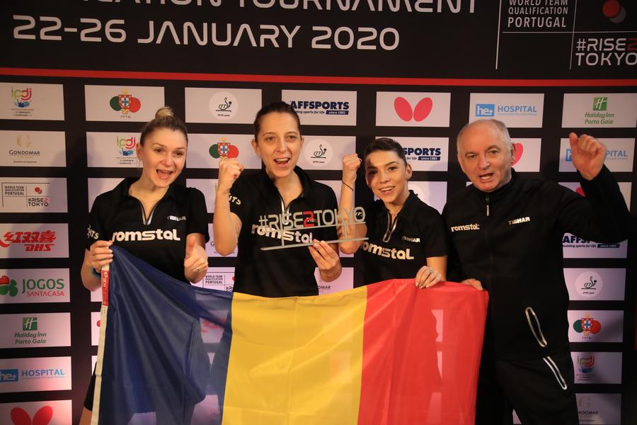 Daniela Dodean-Monteiro, Eliza Samara, Bernadette Szocs și antrenorul Viorel Filimon în Portugalia la începutul anului, când echipa feminină a pbținut biletul pentru JO de la Tokyo FOTO ittf.com Cum privesc jucătorii de tenis de masă perioada în care s-au antrenat acasă și ce se va întâmpla în sportul lor: „Vreau să mă antrenez până nu mai pot sta în picioare!”
