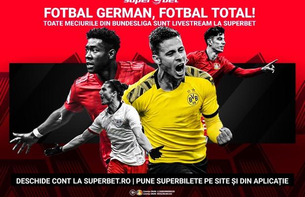 Bundesliga: fotbal total și super cote speciale