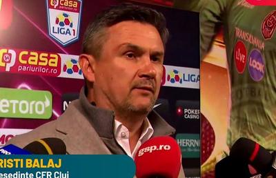 Prima reacție dinspre CFR » Cristi Balaj, sfidător: „Nu e vreo surpriză, ne-au surprins doar că s-au luptat la titlu până acum”