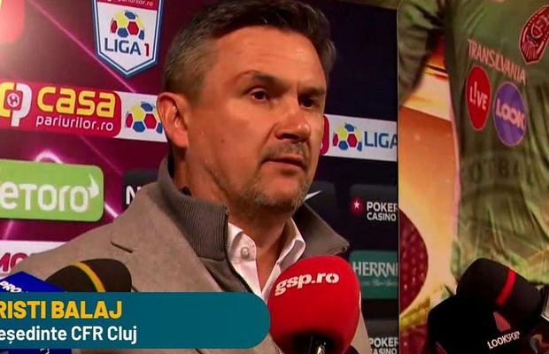 Prima reacție dinspre CFR » Cristi Balaj, sfidător: „Nu e vreo surpriză, ne-au surprins doar că s-au luptat la titlu până acum”