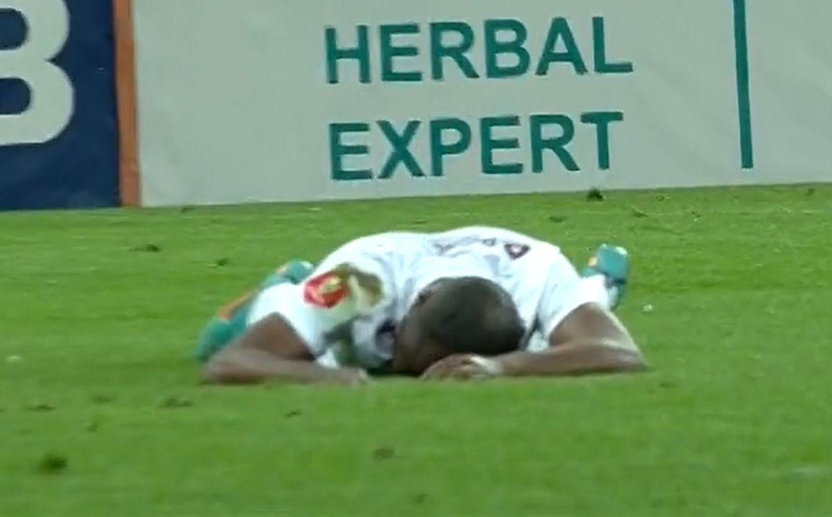 Accidentare Braun în FCSB - CFR Cluj / FOTO: Capturi TV @Digi Sport 1