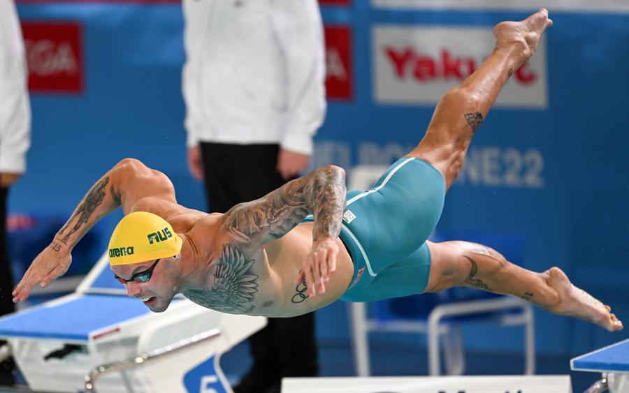 Kyle Chalmers la start FOTO Imago Images Marele rival al lui David Popovici a revenit după aproape un an de absență » Misterul din spatele pauzei