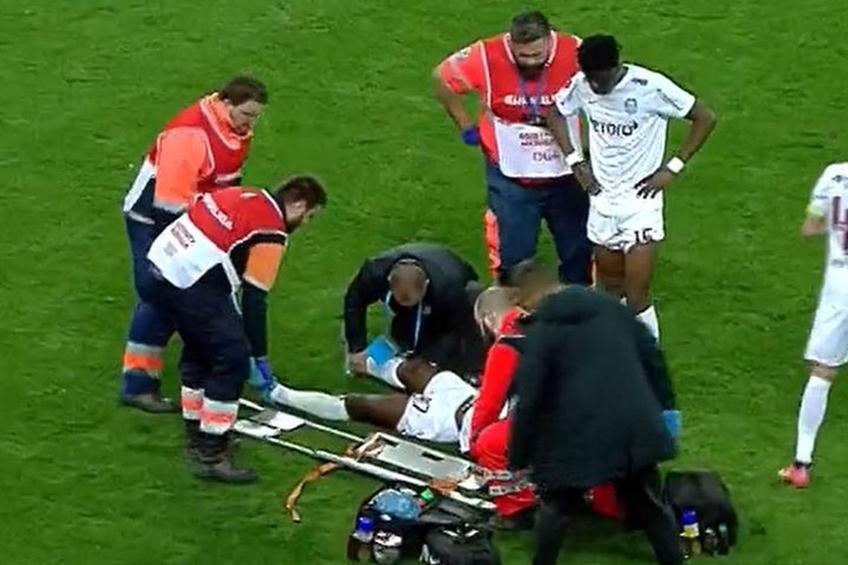 Braun, accidentat de Kolinger în FCSB - CFR/ FOTO: captură Digi Sport 1