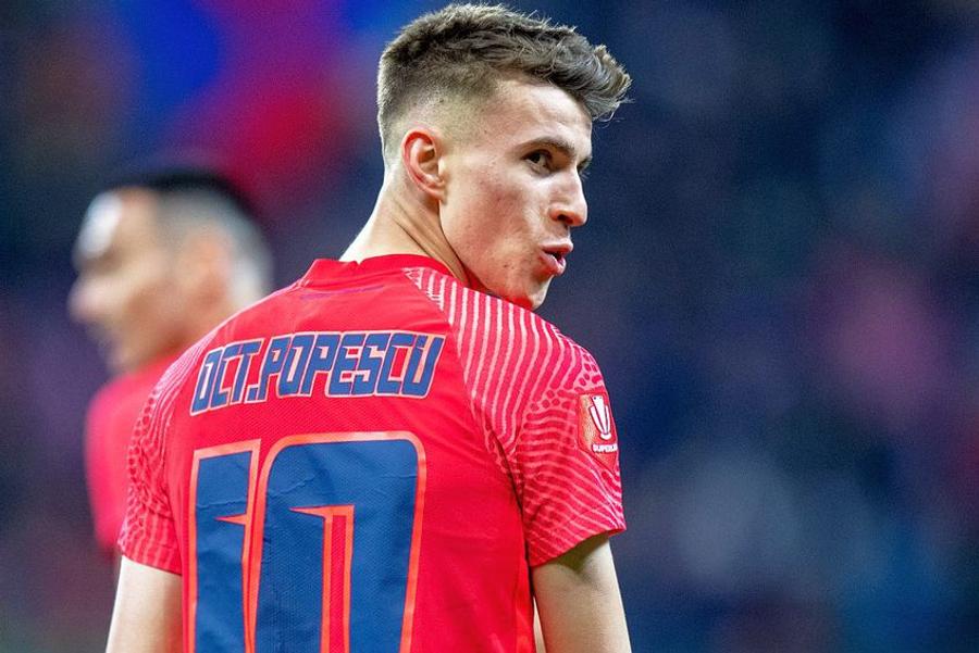 În sezonul 2023/2024, încununat de FCSB cu titlul de campioană, Octavian Popescu a înscris doar 3 goluri în 39 de meciuri Șumudică s-a uitat la cifrele lui Mihai Stoica și i-a dat replica: „Nu mă impresionează cu nimic. MM, ai tăria și spune-o!”