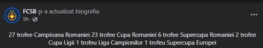 sursa: Facebook FCSB FCSB, o nouă decizie care va enerva Steaua » Mesajul postat pe pagina oficială