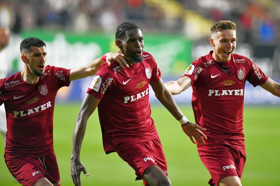 Nkololo a marcat golul decisiv în finala Cupei cu Hermannstadt. Foto: Cristi Preda (GSP) CFR Cluj poate vinde un titular! » Ofertă pregătită din Iran