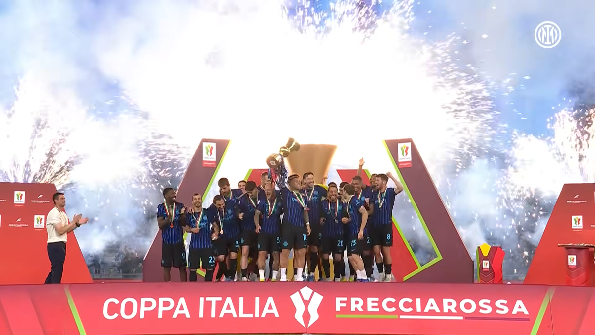 Sărbătoarea lui Inter la câștigarea Cupei Italiei